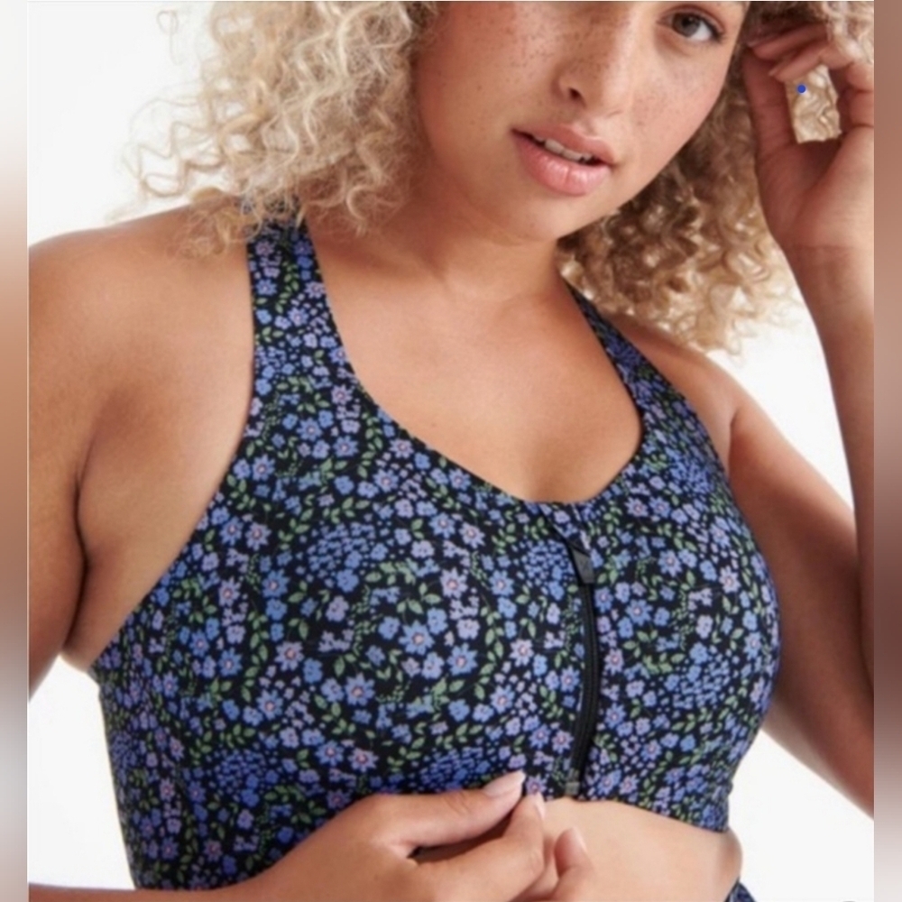 Knix High Support Catalyst Front Zip Sports Bra Size 1
